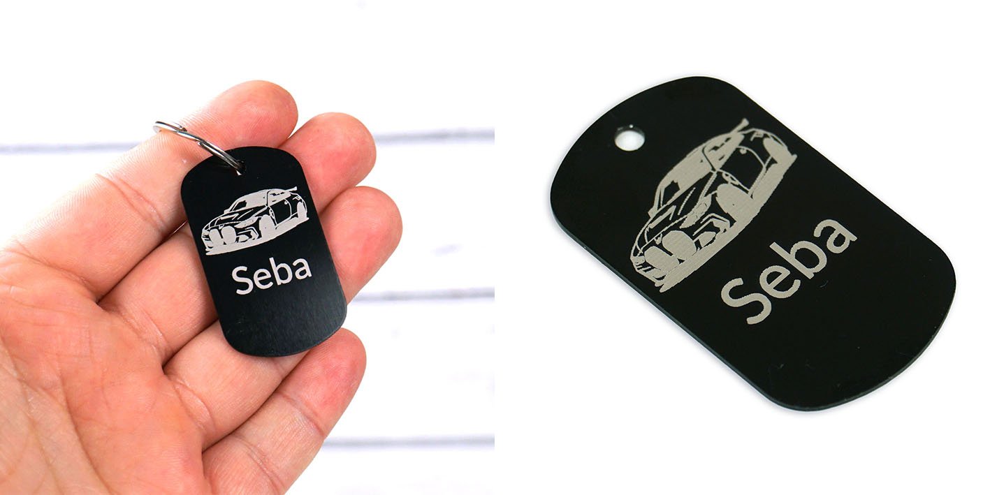 Nieśmiertelnik personalizowany dla automaniaka